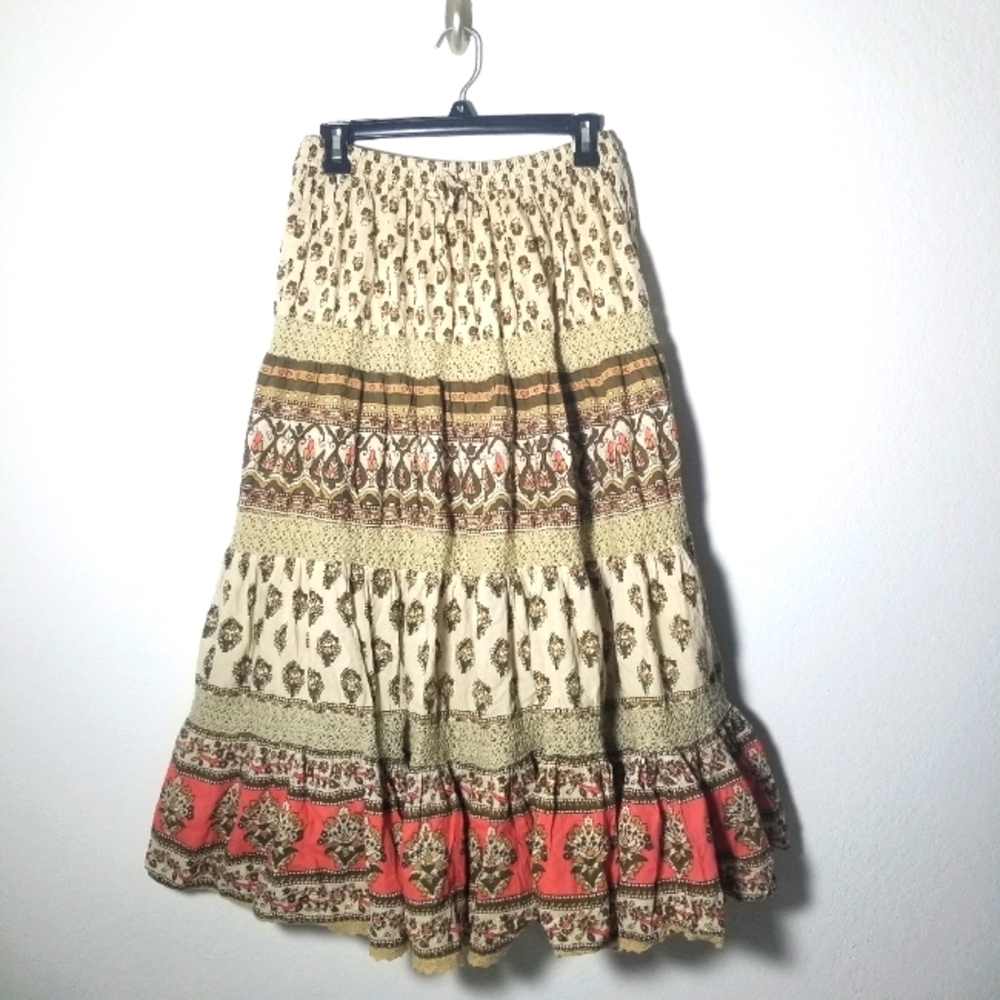 Bohemian Gypsy Tiered Skirt B6